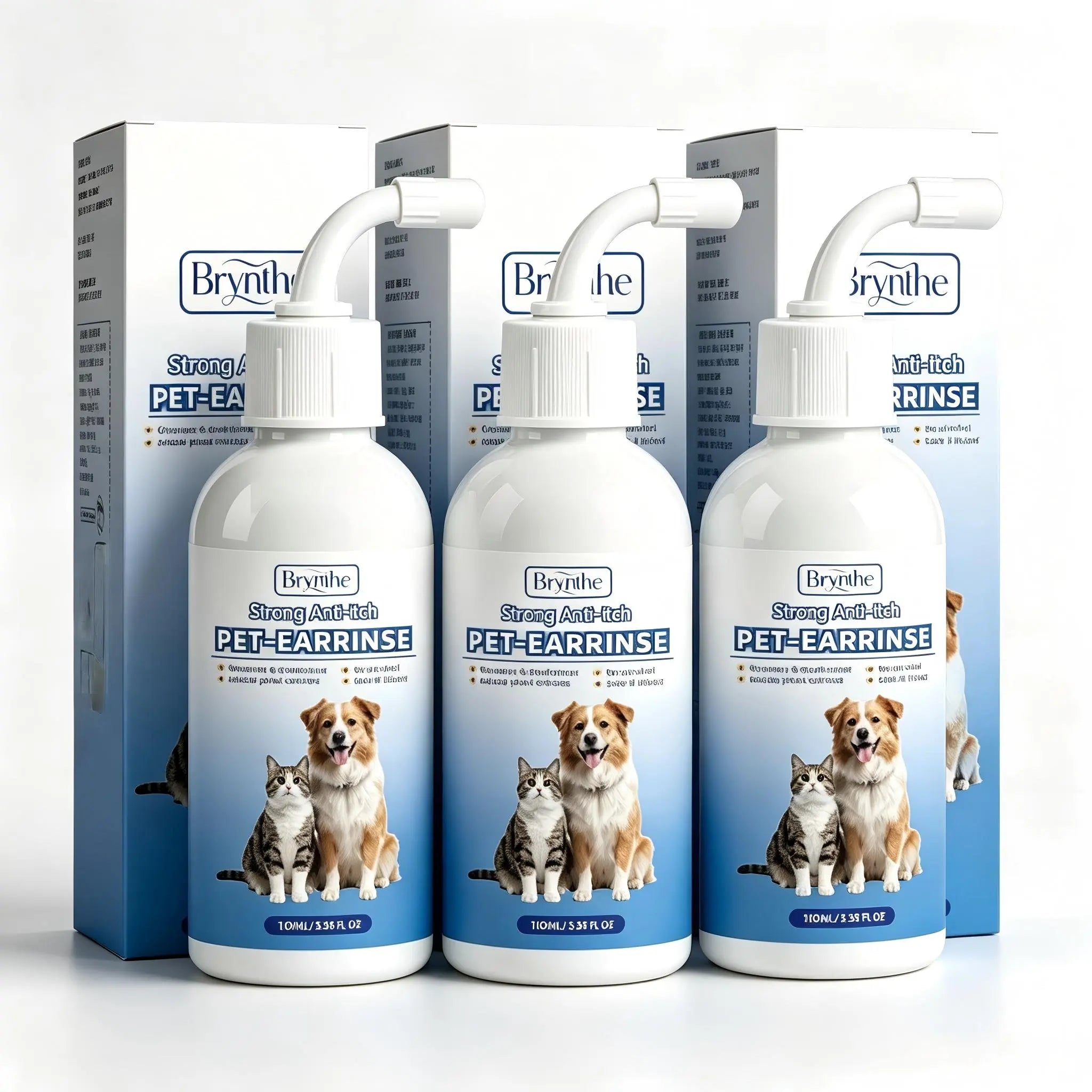 Gentle Pet Ear Wash - The Ultimate Odor-Free Solution for Your Dogs & Cats