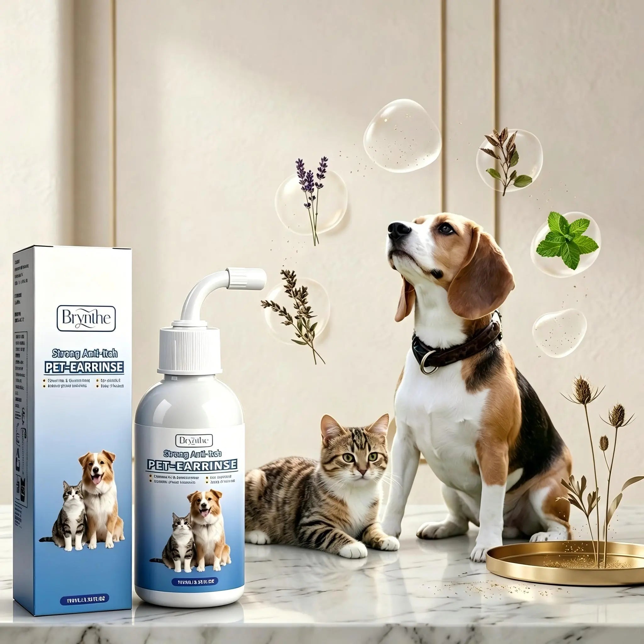 Gentle Pet Ear Wash - The Ultimate Odor-Free Solution for Your Dogs & Cats